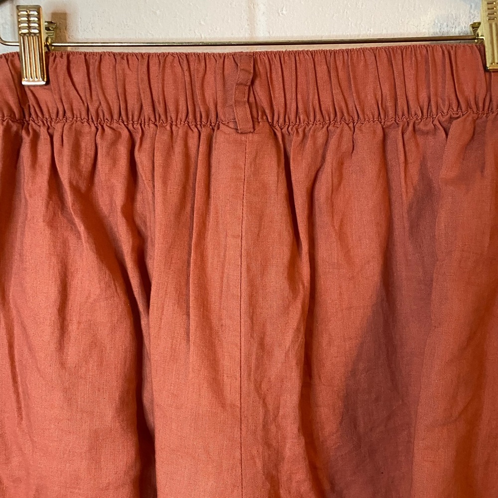 Ava & Viv Rust Orange Linen Blend Plus Size Women’s Shorts Size 3X - Picture 7 of 7